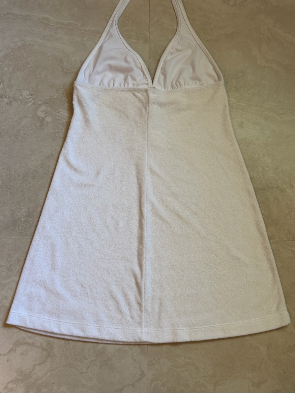 Ralph Lauren Vintage Terry White Halter Swim Coverup Dress - Picture 8 of 9